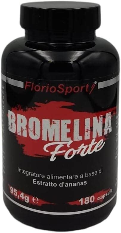 Bromelina Forte FlorioSport 180 Cps 2500 GDU G Enzima Digestivo