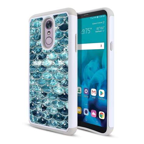 Fincibo Hybrid Bling Sparkle Cover Hard Plastic Tpu Slim Back Case For