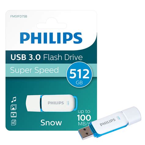 Philips FM51FD75B USB Stick 512 GB Snow Edition Ocean Blue 3 0