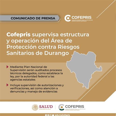 COFEPRIS on Twitter Cofepris anuncia supervisión a estructura y