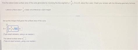 Answered Find The Lateral Side Surface Area Of Bartleby