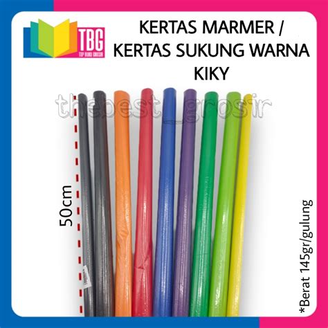 Jual 1 GULUNG 5 LEMBAR KERTAS MARMER KIKY KERTAS SUKUNG SAMPUL BUKU