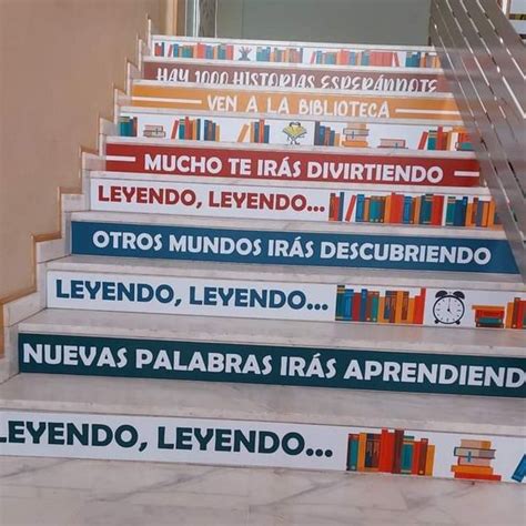 Frases Para Decorar Biblioteca Escolar - Ideas para Decorar tus Escaleras con Frases Motivadoras y Mensajes ...