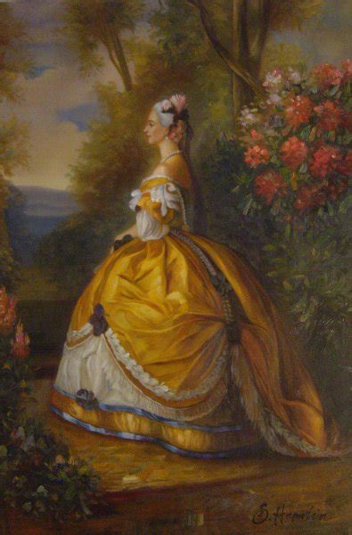 The Empress Eugenie A La Marie Antoinette Painting By Franz Xavier