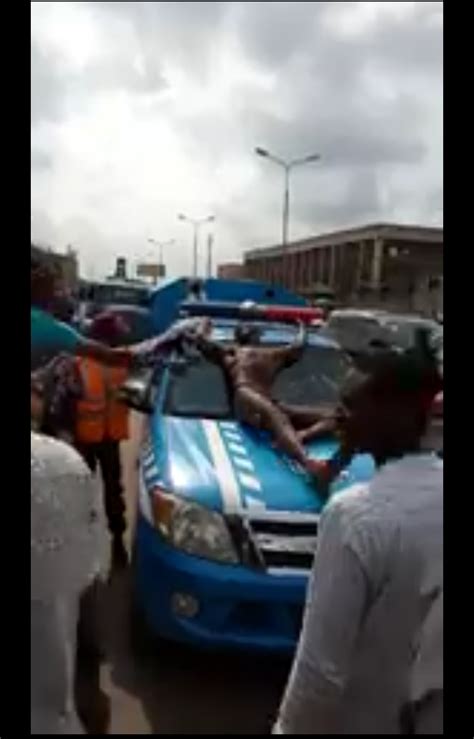 Driver Strips Unclad After FRSC Officials Seized His Car Photos