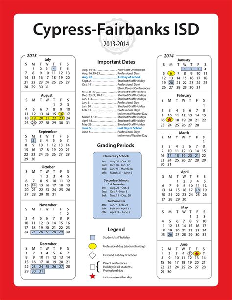 Cy Fair Isd Calendar – Calendar Template 2021