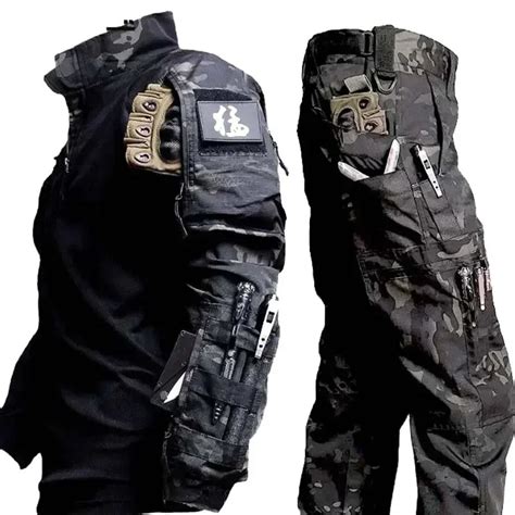 Traje De Camuflaje Para Hombre Conjunto De Entrenamiento T Ctico