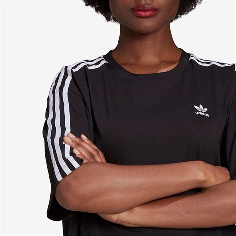 Adidas Originals Womens Oversized Tee Black Tops Womens Clothing