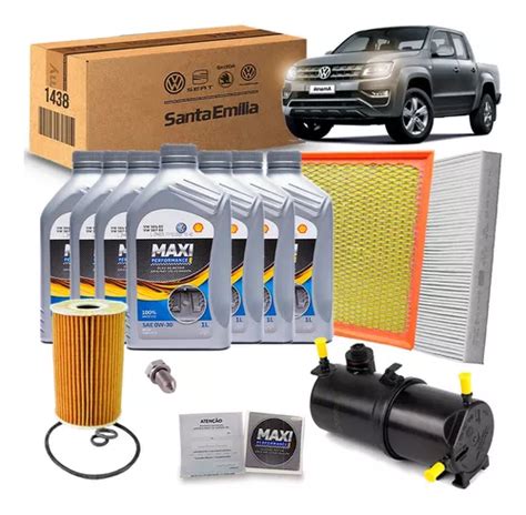 Kit Troca Óleo Todos Filtros Amarok 2 0 Diesel Original Vw