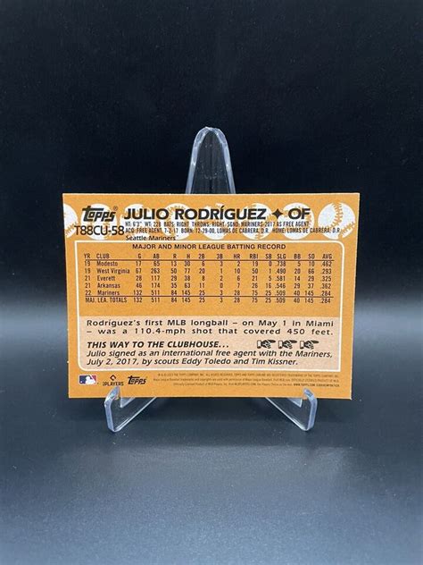 2023 Topps Chrome Update Julio Rodriguez 1988 Silver Pack Mojo T88CU