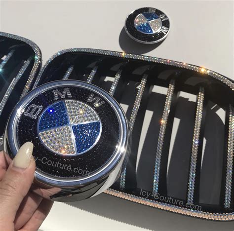 Custom Bling Bmw Emblems And Grill Set Swarovski Crystals