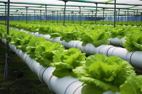 Premium Ai Image Hydroponic Lettuce Growing