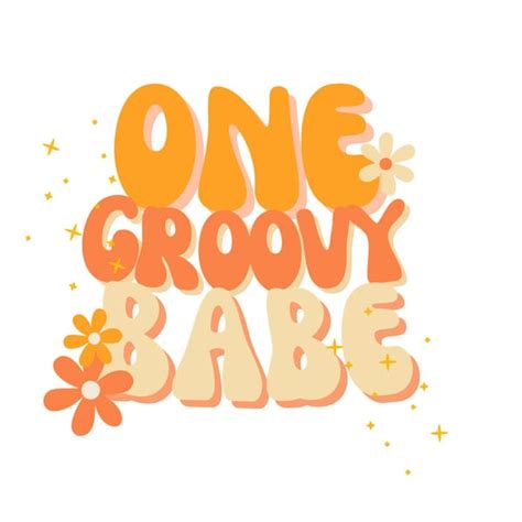 One Groovy Babe Invitations Etsy