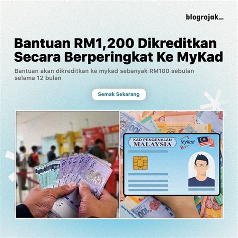 Bantuan Rm Dikreditkan Secara Berperingkat Ke Mykad