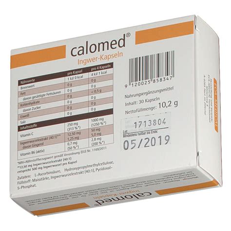 Calomed Ingwer Kapseln Shop Apotheke At