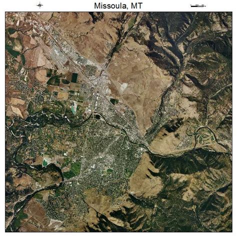 Aerial Photography Map of Missoula, MT Montana