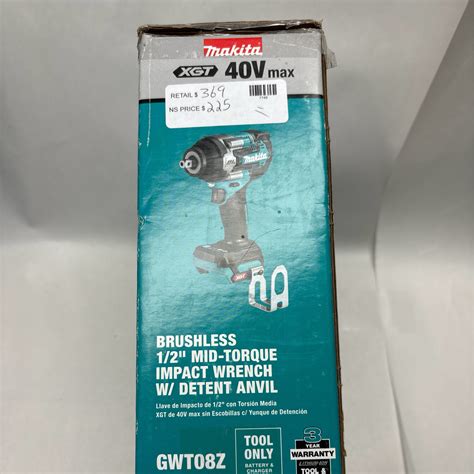 Makita 40V Max XGT Brushless Cordless 4 Speed Mid Torque 1 2 In Impact