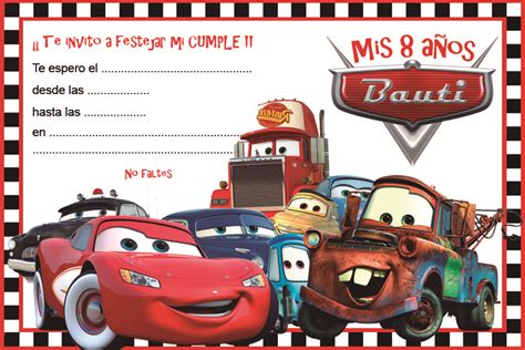 tarjeta cumpleaños Tarjetas de cumpleaños cars Tarjetas de cars