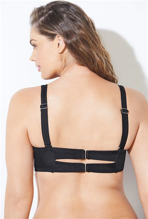 Plus Size Dame Black Underwire Bikini Top