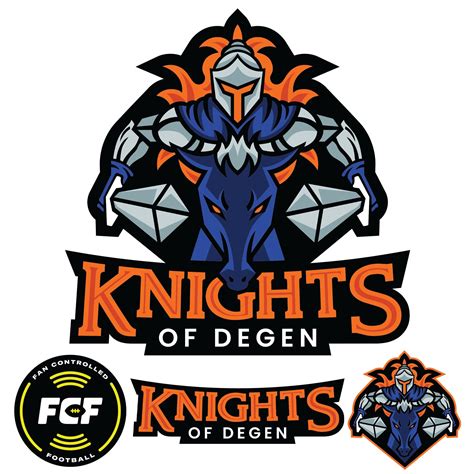 Kights Of Degen Logo Officially Licensed Fcf Removable Adhesiv