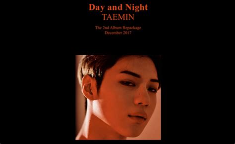 샤이니 태민 10일 정규 리패키지 발표…타이틀곡 Day And Night