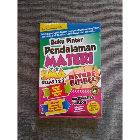 Jual Buku Pintar Pendalaman Materi SMA Kelas 1 2 3 Matematika Biologi