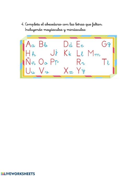 Conozco El Abecedario Worksheet Live Worksheets