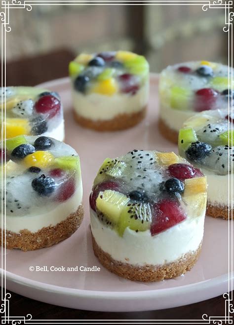 No Bake Mini Fruit Cheesecake