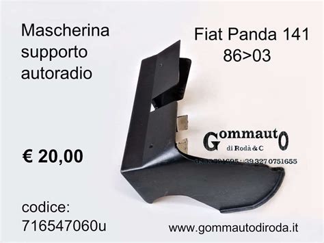 Mascherina Autoradio Fiat Panda Gommauto Di Roda