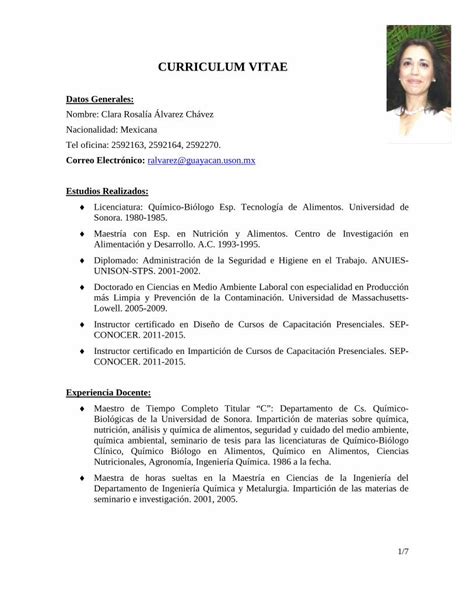 Pdf Curriculum Vitae Grupo De Desarrollo Sustentable De Pdf File