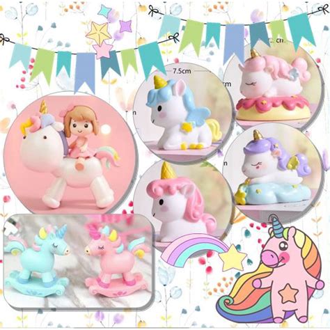 Jual Topper Unicorn Girl Hiasan Cake Kue Ultah Ulang Tahun Birthday