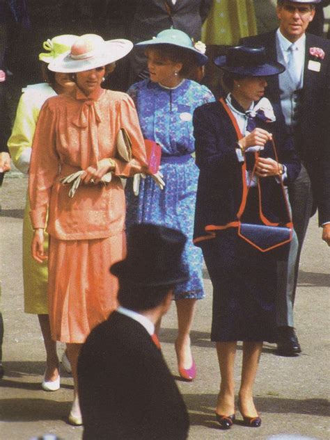 Several Women In Dresses And Hats Walking Down The Street With Other