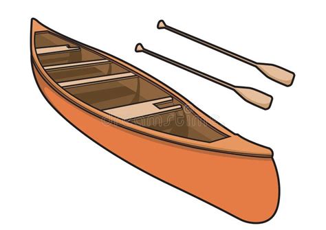 Canoe With Paddle Illustration Stock Illustration Image 17115572