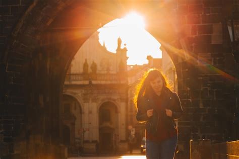 Premium Photo | Sunrise at charles bridge in prague