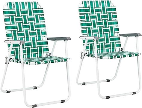 Amazon Set Of Patio Lawn Webbed Folding Chairs Outdoor Beach