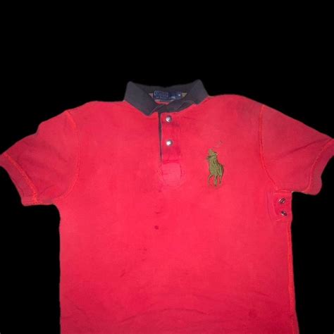 Chief Keef Big Pony Ralph Lauren Red Snap Button Depop