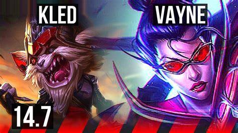 KLED Vs VAYNE TOP Rank 1 Kled 800 Games Godlike 12 3 5 NA