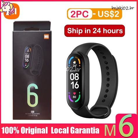 2021 Versão Atualizada Relógio Smartwatch M6 Xiaomi Mi Band 6 Pk Mi