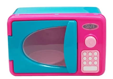 Forno Microondas Infantil Luz E Som Rosa Brinquedo Parcelamento