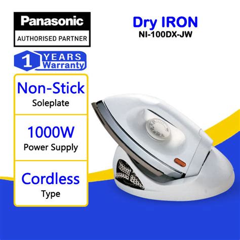 Panasonic Ni 100dx Cordless Iron Non Stick 1000w Ni 100dx Jw Lazada