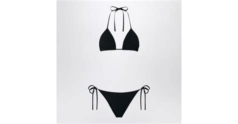 Hunza G Gina Triangle Bikini Set In Black Lyst