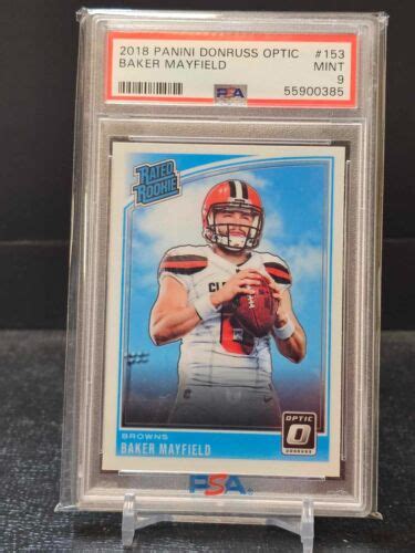 2018 PANINI DONRUSS OPTIC BAKER MAYFIELD ROOKIE CARD 153 RC PSA 9 MINT