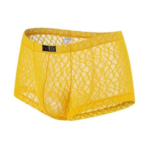 Boxer Shorty Boxer Sexy En Dentelle Pour Homme Sous V Tement Respirant