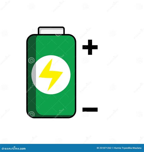 Battery Health Icon Logo Plus Minus Illustration Stock Vector