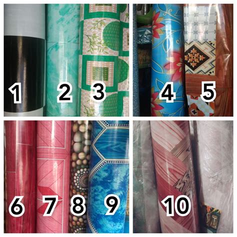 Jual Perlak Lantai Karpet Lantai Meja Vinyl Lebar 2 Meter Motif Coklat