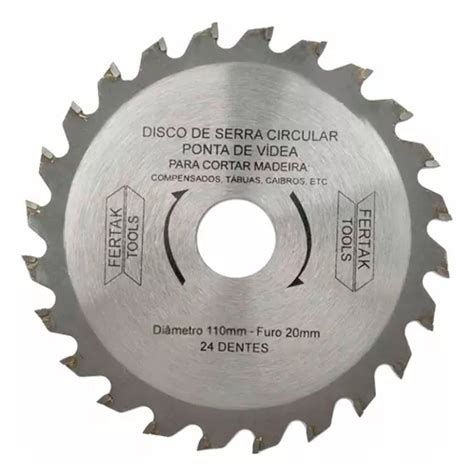 Disco De Serra Circular 110mm 24 Dentes Widea Furo 20m MercadoLivre