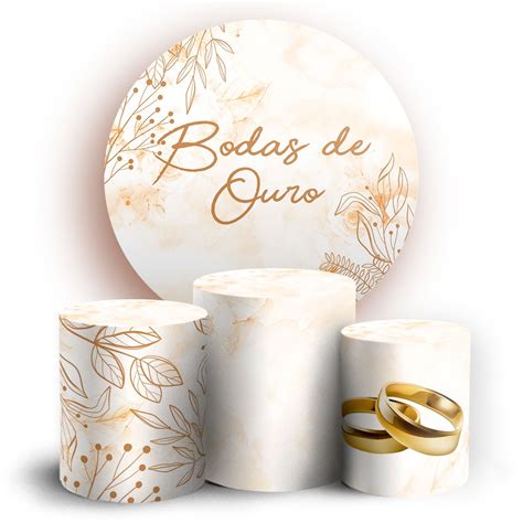 Kit Redondo E Trio Bodas De Ouro Sublimado D Sublitex Pain Is