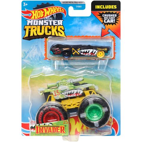 Set Masinute Hot Wheels Monster Truck Si Masinuta Metalica Invader Emag Ro