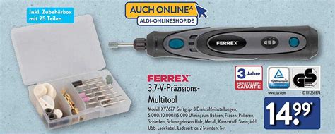 Ferrex 3 7 v präzisions multitool Angebot bei ALDI Nord 1Prospekte de