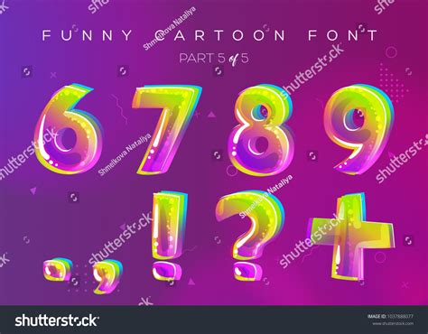 Kids Vector Font Cartoon Style Bright Stock Vector (Royalty Free ...